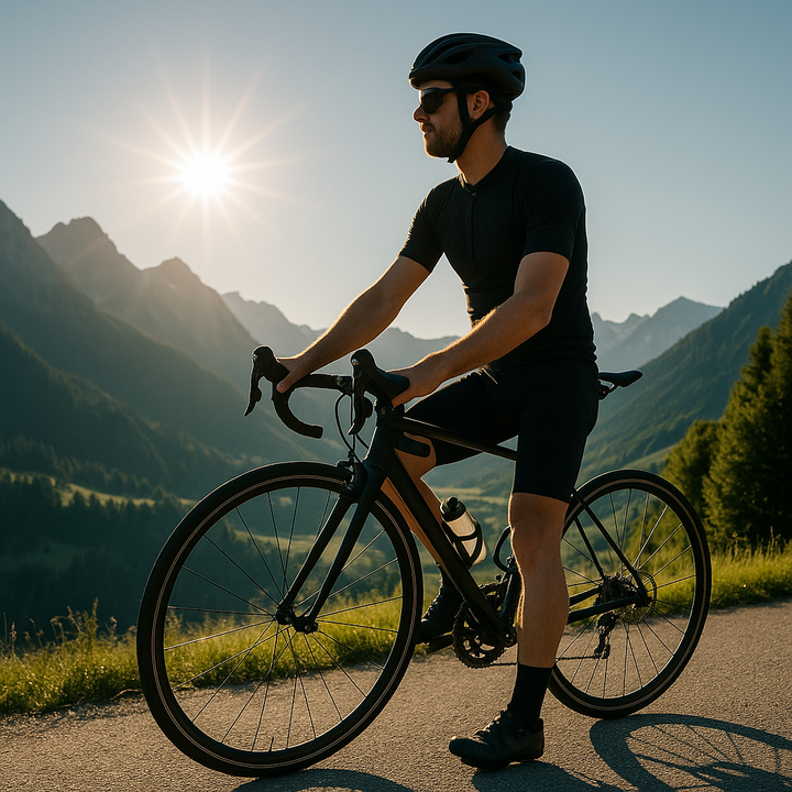 Nahaufnahme einer blitzsauberen Fahrradkette nach der Kettenreinigung mit unserem Spezial-Reiniger.