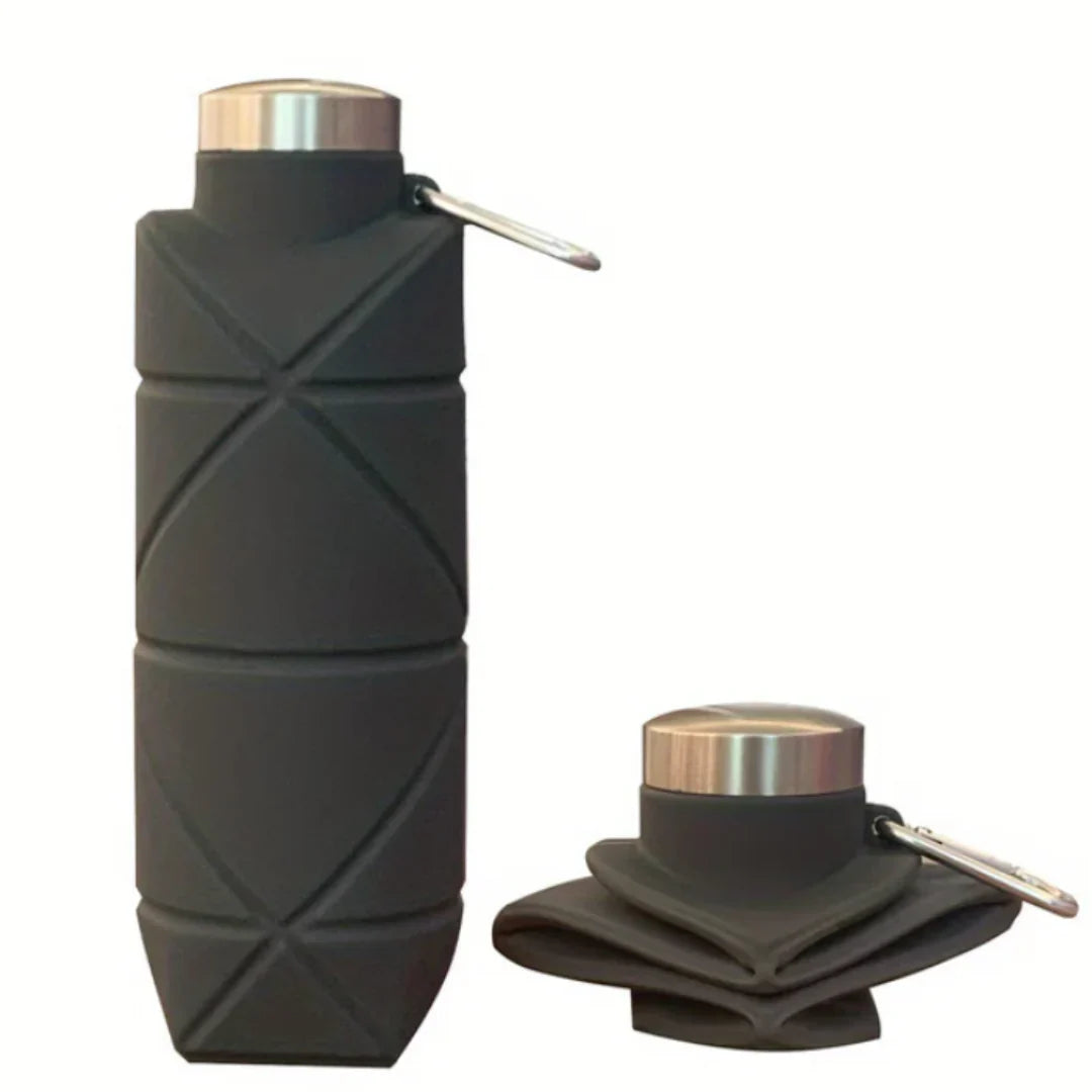 Faltbare 750 ml Silikon-Trinkflasche, BPA-frei, ideal für Sport, Reisen & Outdoor-Aktivitäten.