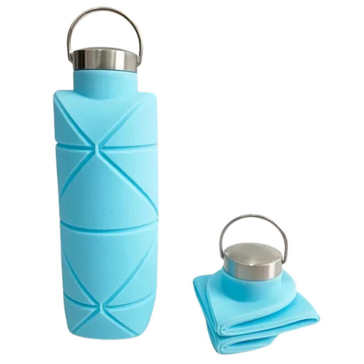 Kompakte 750 ml faltbare Wasserflasche für Sportler & Reisende. BPA-frei, leicht zu verstauen & nachhaltig.