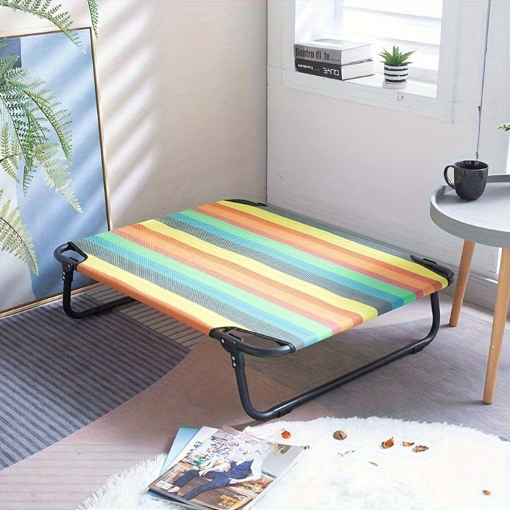Faltbare Hundeliege schwarz für Reisen, bequem & pflegeleichtes Nylon-Hundebett. Ideales Reisebett.