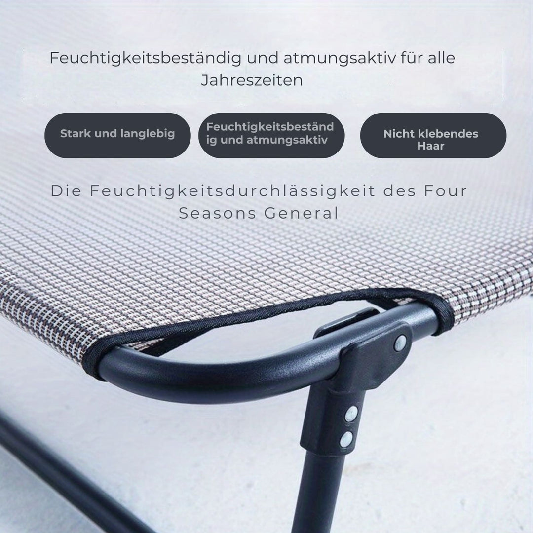 Gemütliches faltbares Hundebett aus pflegeleichtem Nylon. Ideales Reisebett für Hunde & Katzen in Schwarz.