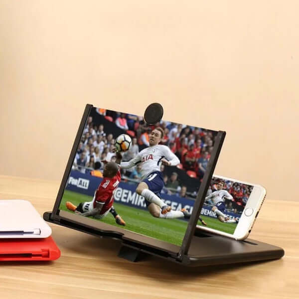 Faltbare mobile Bildschirmvergrößerung für Smartphones. Freihändiges Video-Schauen, augenfreundliches 3D-Display.