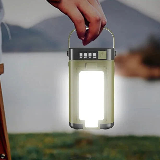 Robuste faltbare Solarlampe, aufladbar, als Notfalllampe oder Campingzubehör unverzichtbar.