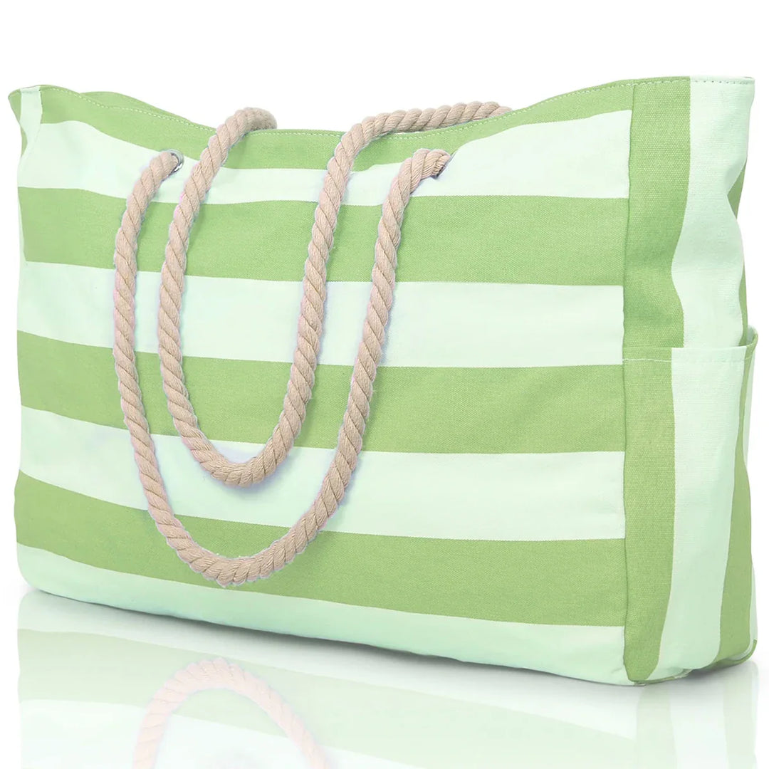 Faltbare große Strandtasche mit Reißverschluss, wasser- & sandabweisend, ideal für Familienausflüge.