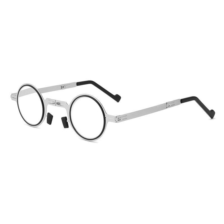 Robuste Titan-Lesebrille, faltbar, mit Blaulichtfilter für Herren und Damen.