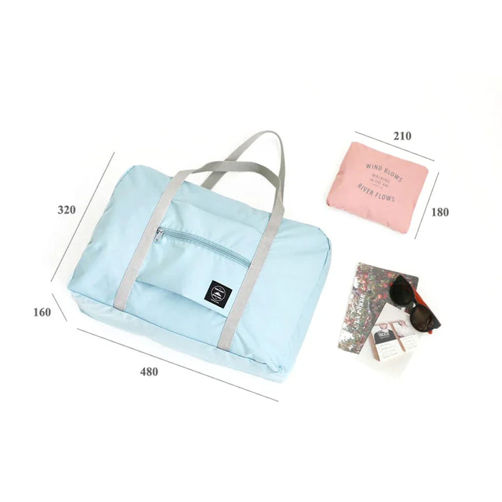 Unisex Reisetasche mit Reißverschluss, wasserdicht & faltbar. Großes Hauptfach für komfortables Reisen.