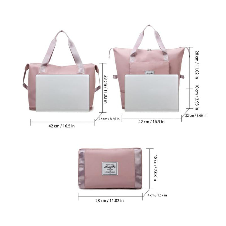 Unisex Reisetasche faltbar, großes Volumen, ultraleicht. Ideal als Handgepäck, Sport- oder Wochenendtasche.