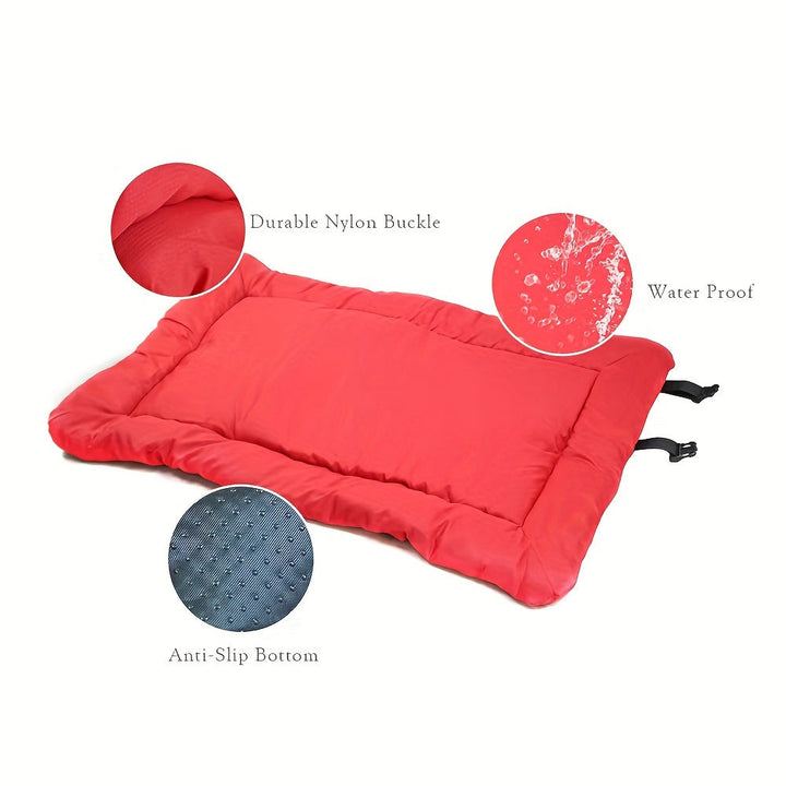 Vielseitige faltbare Hundematte, wasserdicht & leicht. Optimal für Reisen, Camping & Outdoor-Einsatz.