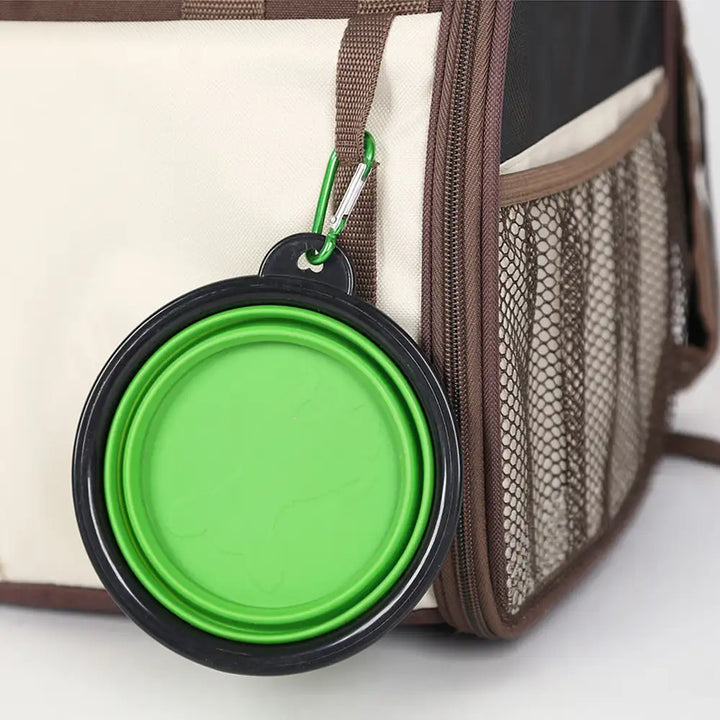 Geräumiger faltbarer Haustierrucksack, sicher & atmungsaktiv. Geeignet für entspannte Haustierreisen.