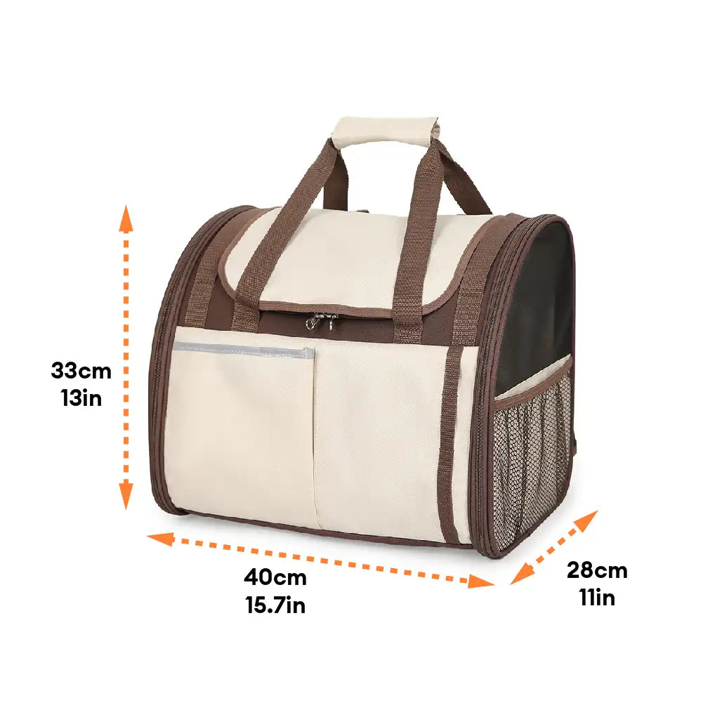 Ergonomischer faltbarer Haustierrucksack für Katze & Hund, sicher & komfortabel. Einfach zu tragen.