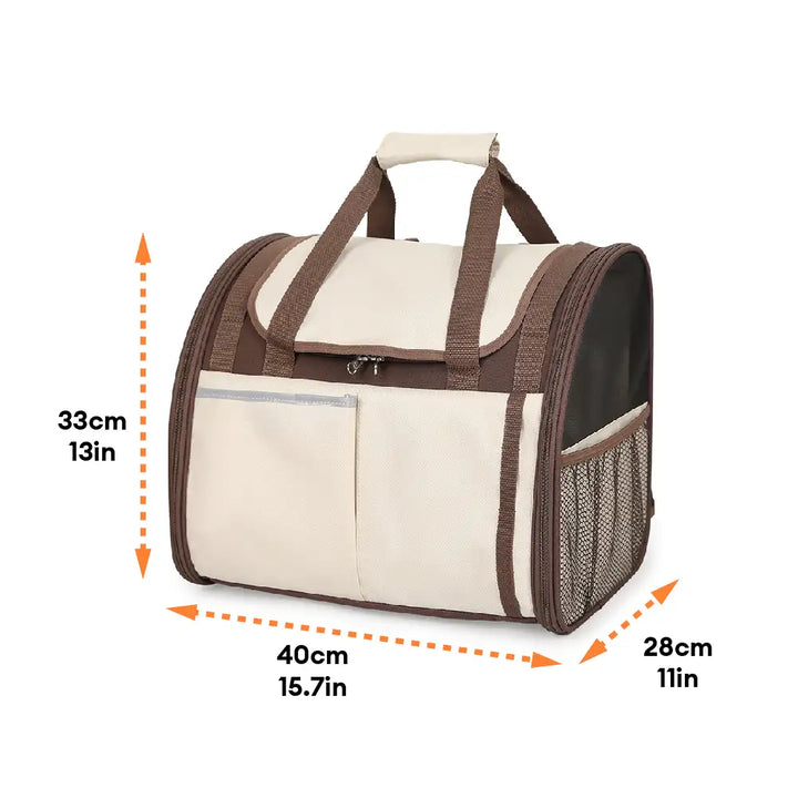 Ergonomischer faltbarer Haustierrucksack für Katze & Hund, sicher & komfortabel. Einfach zu tragen.