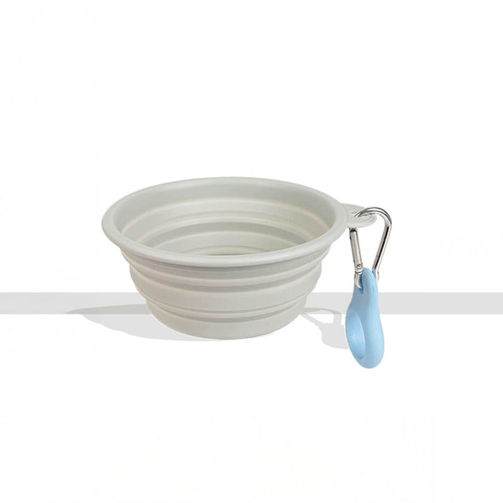 Tragbarer Wassernapf für Hunde aus Silikon, faltbar, perfekt für Reisen und Outdoor-Aktivitäten.