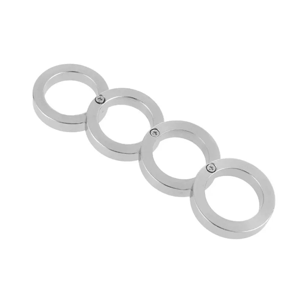 Faltbarer & rotierbarer Unisex Selbstverteidigungsring aus robustem Edelstahl für diskreten Schutz und Sicherheit.