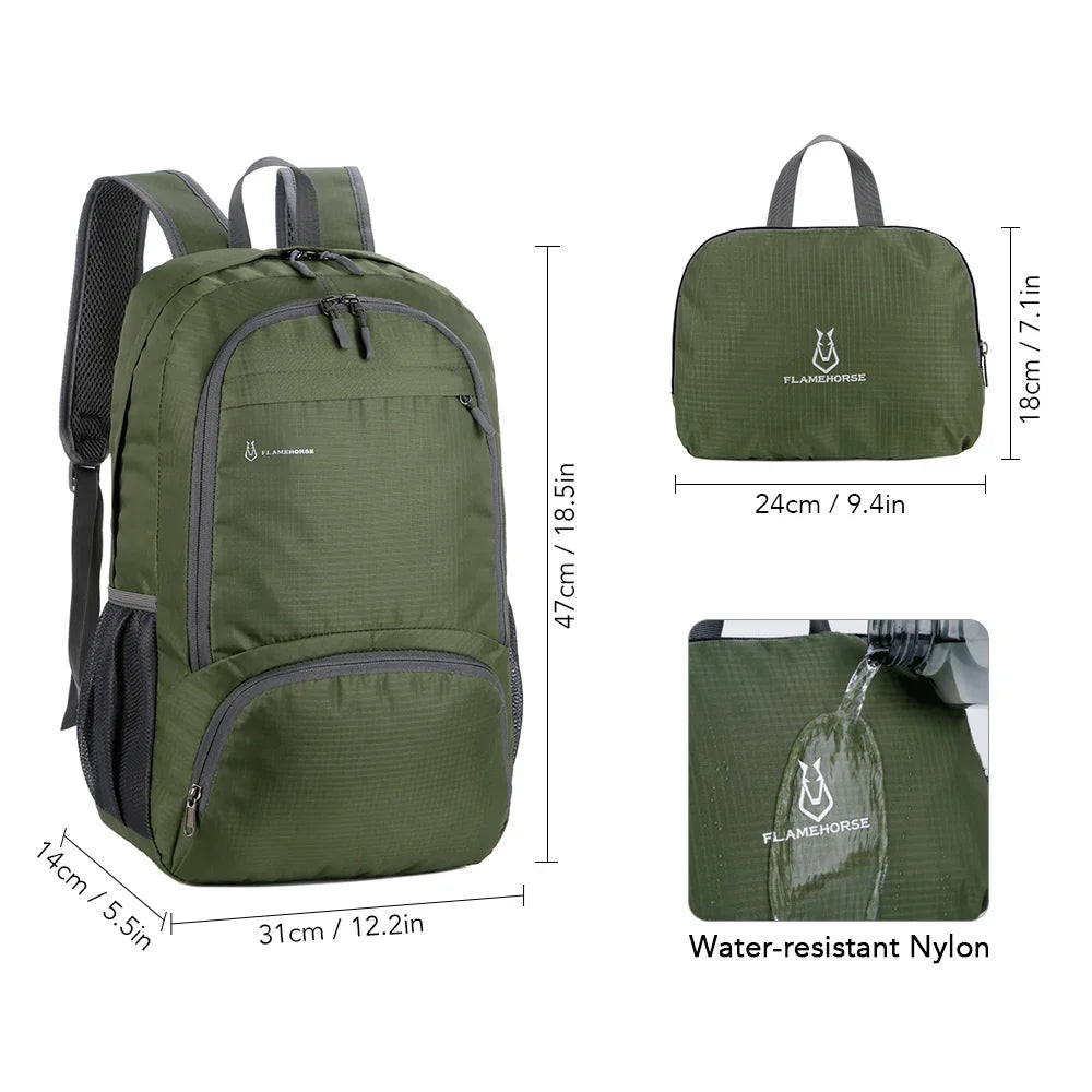 Unisex Faltrucksack, ultraleicht & wasserdicht, in voller Größe, ideal für Tageswanderungen & Outdoor-Abenteuer.