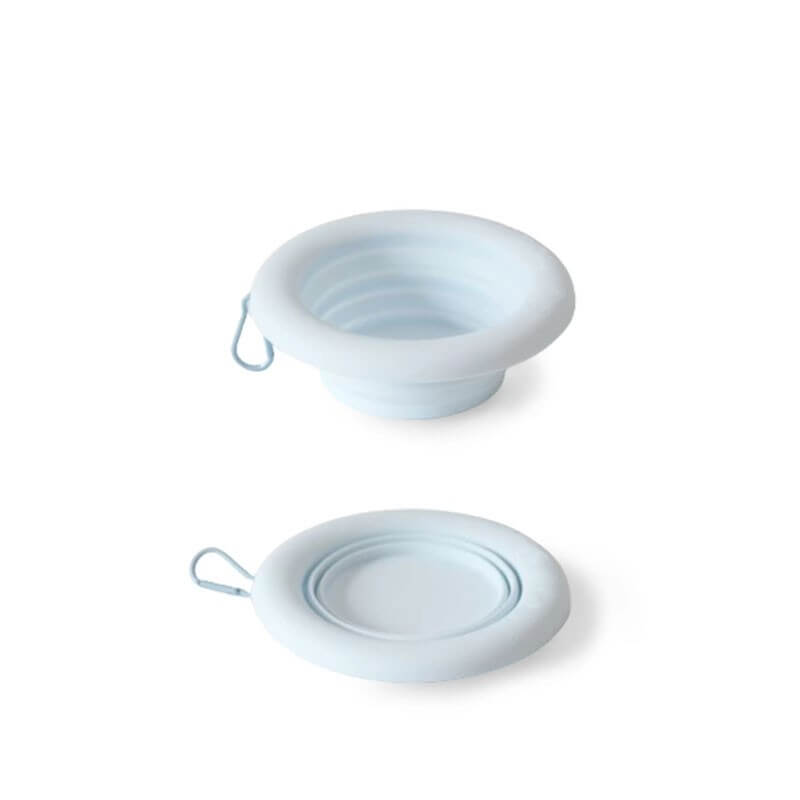 Vielseitiger faltbarer Silikon Haustiernapf, tragbar als Futter- & Wassernapf für Reisen & Outdoor.