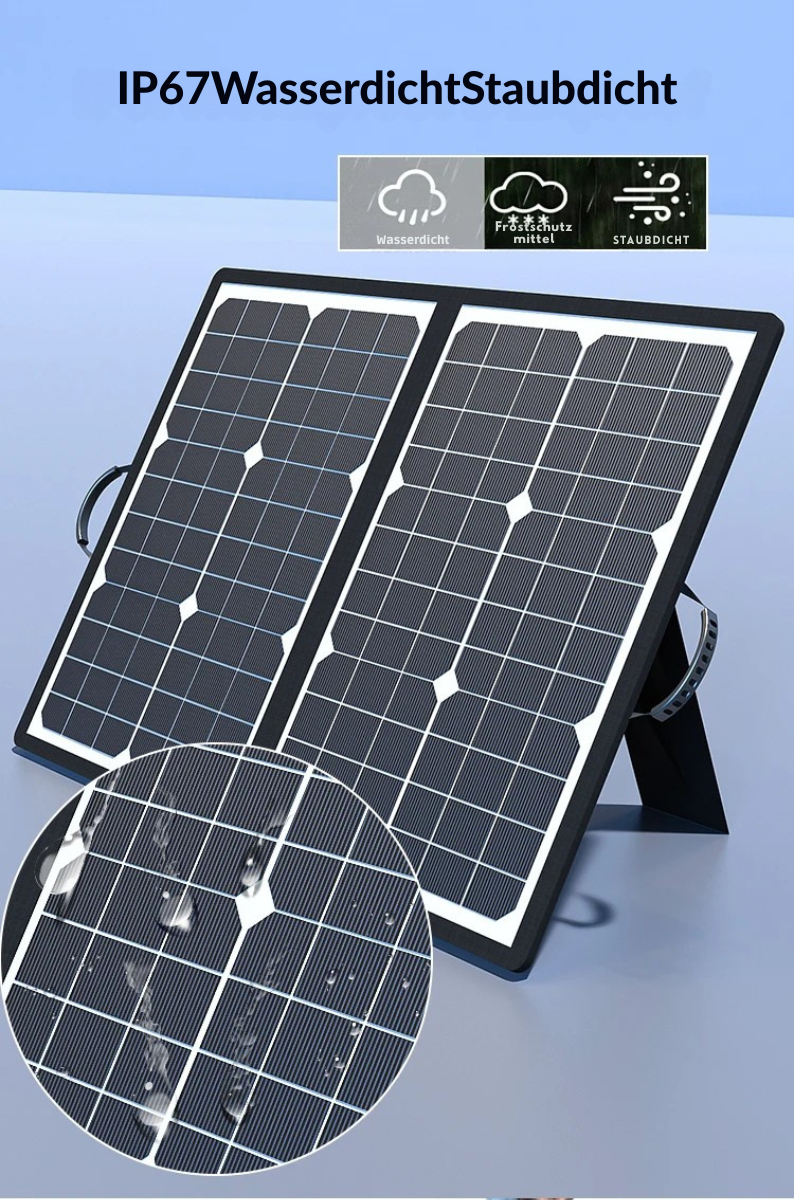 Vielseitiges 1000W Solarpanel-Set für Reisen, mit MPPT-Technologie für effiziente Ladung.