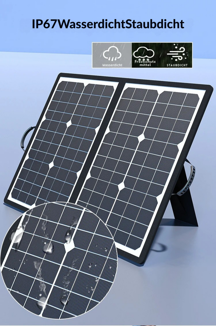 Vielseitiges 1000W Solarpanel-Set für Reisen, mit MPPT-Technologie für effiziente Ladung.