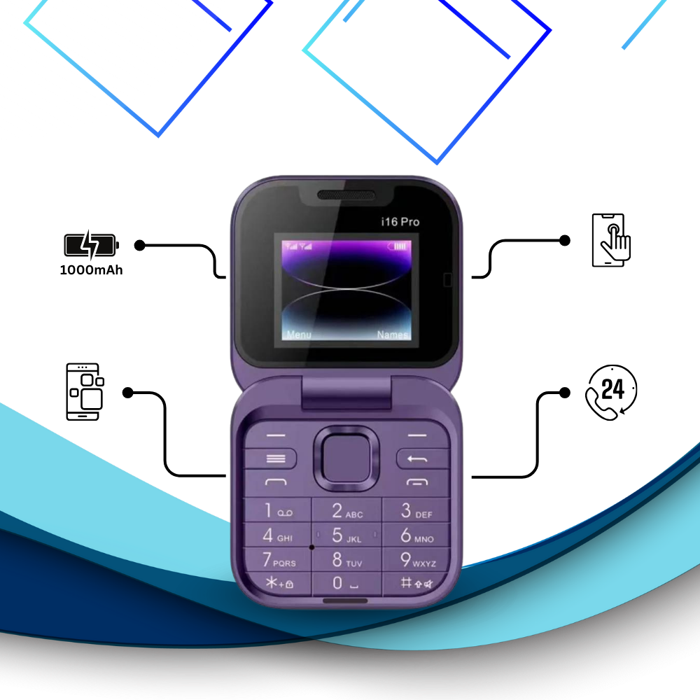 Ozerty faltbares Mobiltelefon, Dual-SIM für flexible Konnektivität.