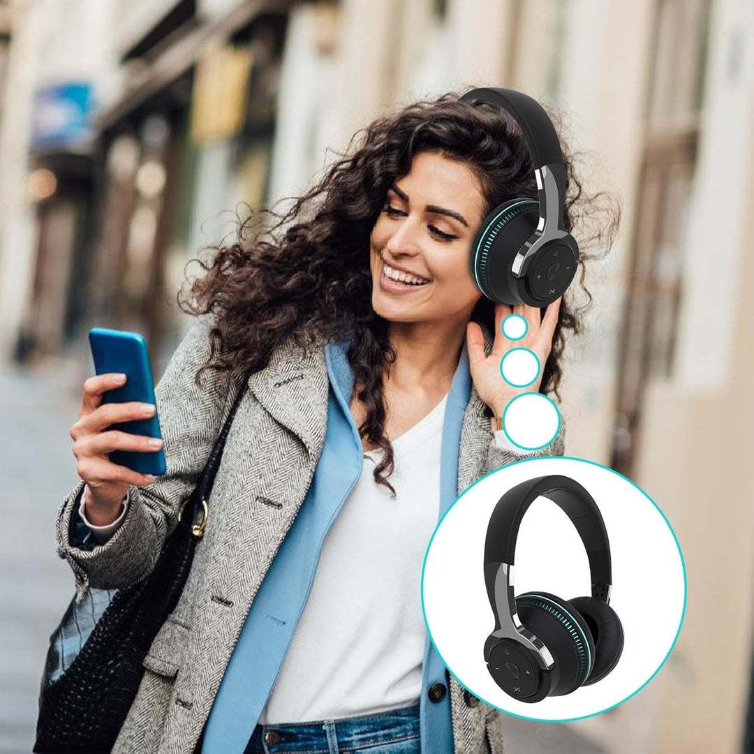 Kompaktes faltbares Sonvix Bluetooth Headset, perfekt für Reise & tragbare Musikwiedergabe.