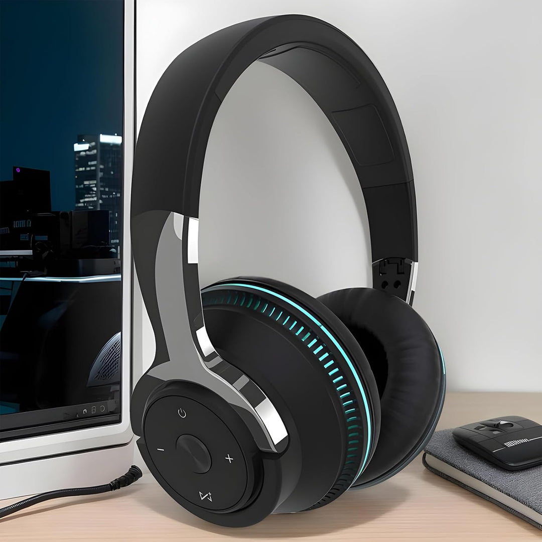 Stylisches Sonvix Headset für Büro & Freizeit, kabellos, faltbar und mit cooler RGB-Beleuchtung.