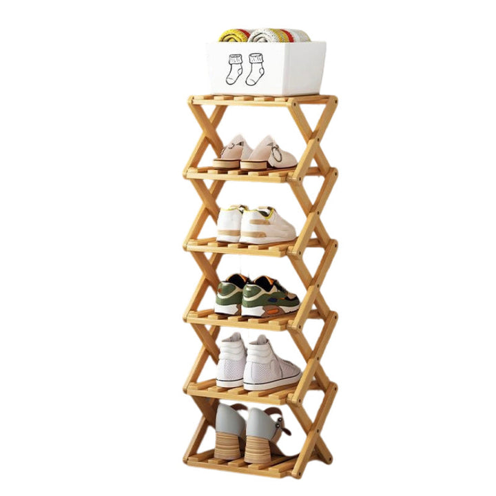 Faltbares Regal für Schuhe, robust und einfach zu reinigen.