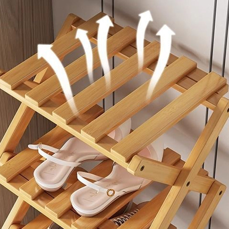 Mehrstufiger Schuhständer, klappbar, schafft Ordnung und spart Platz im Zuhause.