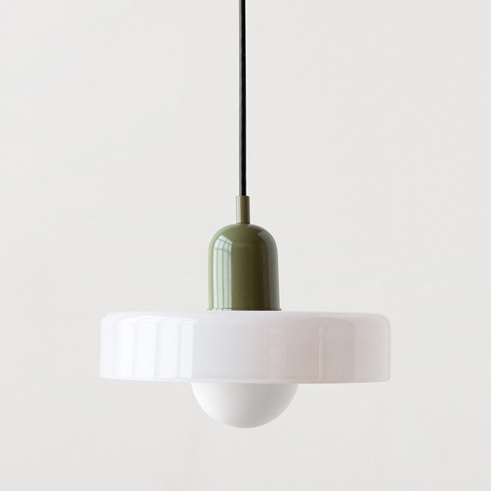 Buntglas Pendelleuchte BauLume. Dekorative Glaslampe für einzigartige Innenbeleuchtung Zuhause.