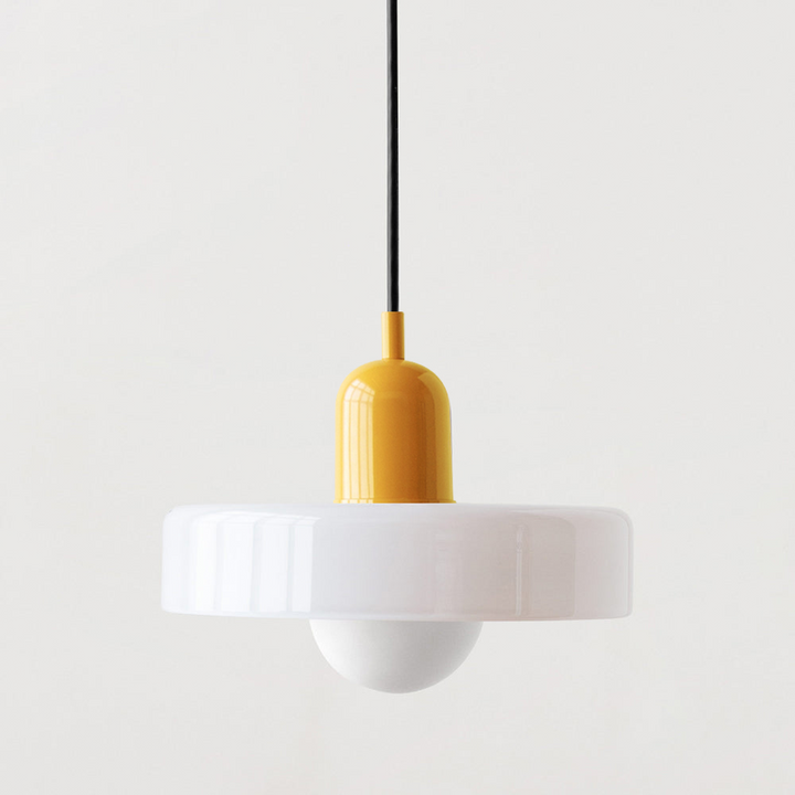 Elegante Glas-Hängelampe farbig. Modernes Licht für anspruchsvolle Wohnkultur, BauLume.