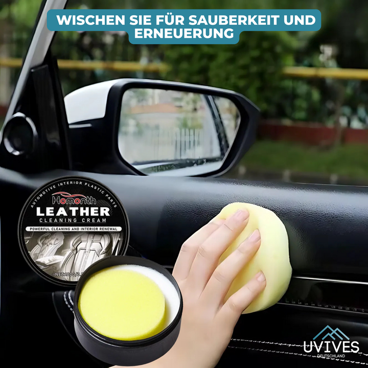 Ledercreme für Möbel, Autositze & Taschen. Pflegt Glattleder tiefenwirksam, reinigt & schützt farblos.