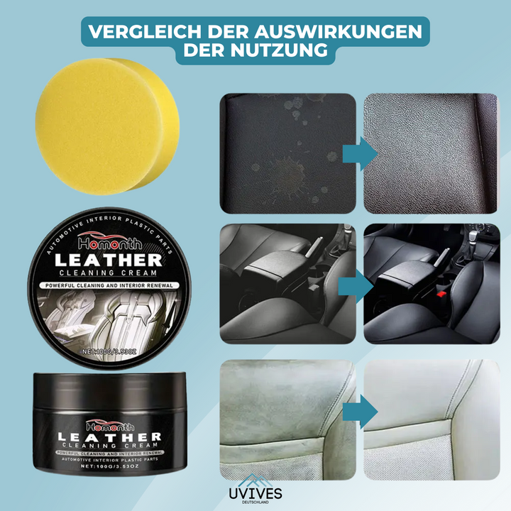 Hochwertige Lederpflege mit langanhaltendem Schutz. Farblos für alle Glattleder-Arten zur Reinigung & Pflege.