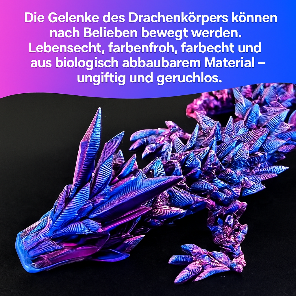 Einzigartiges 3D Drachenei mit beweglichem Drachenspielzeug, tolles Geschenk für Kinder & Sammler.