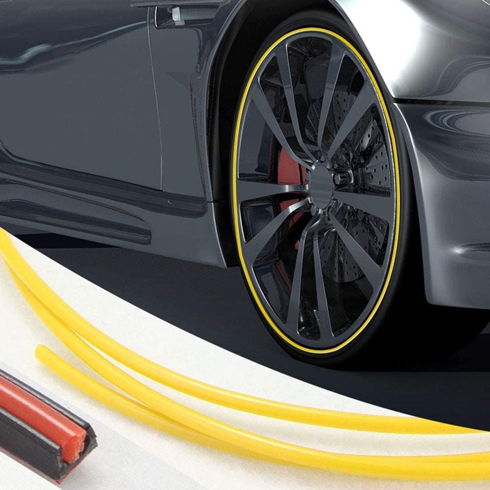 Flexibler Felgenstreifen aus Gummi als effektiver Bordsteinkantenschutz für Autoreifen.