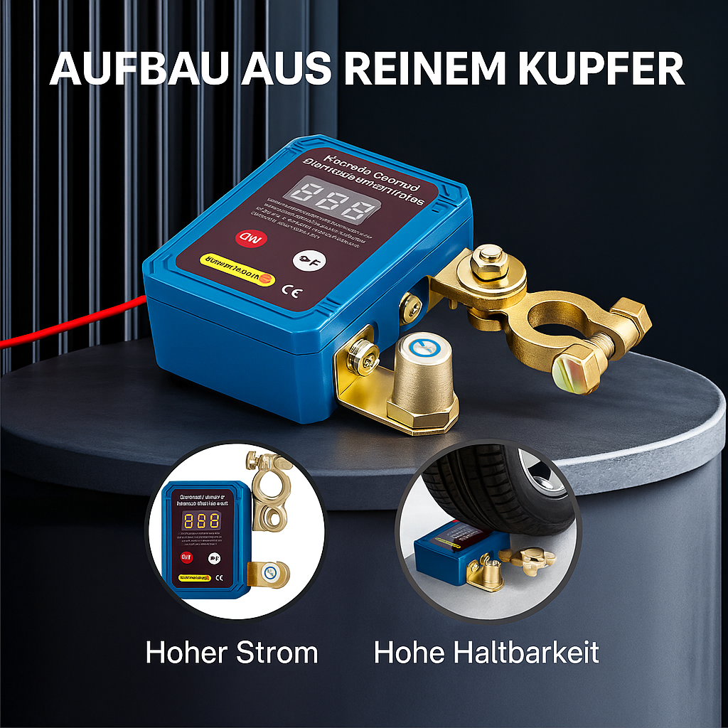 Smart Switch zum Schutz der Autobatterie vor Tiefentladung. Ideales Fahrzeugzubehör für 12V/24V.