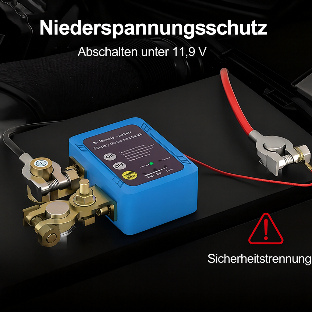 Fernbetätigter Batterietrennschalter 12V/24V. Zuverlässiger Schutz vor Unterspannung für Boote.