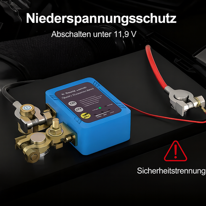 Fernbetätigter Batterietrennschalter 12V/24V. Zuverlässiger Schutz vor Unterspannung für Boote.