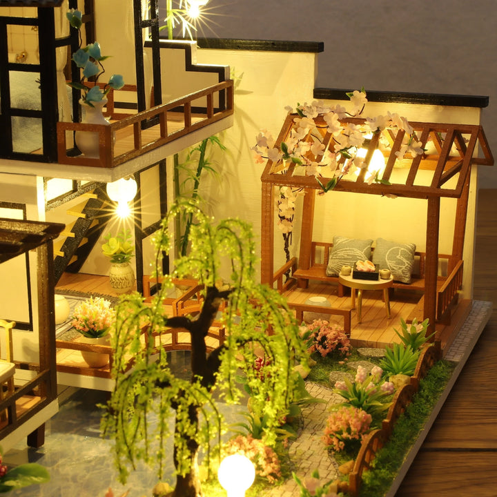 Minvella DIY Miniatur-Holzhaus Bausatz, kreatives Handwerk und Modellbau für Erwachsene, entspannende Geschenkidee.