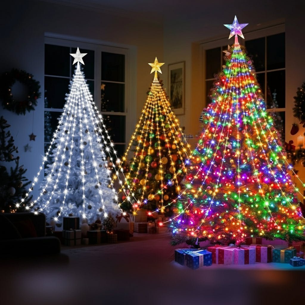 Vielseitige LED-Lichterkette, wasserfest, zur effektvollen Beleuchtung von Haus, Garten & Baum.