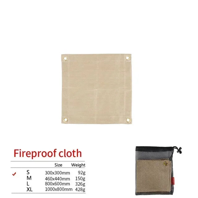 Strapazierfähige Feuerschutzmatte. Feuerfestes Outdoor-Zubehör zum Schutz vor Glut und Funken beim Grillen/Camping.