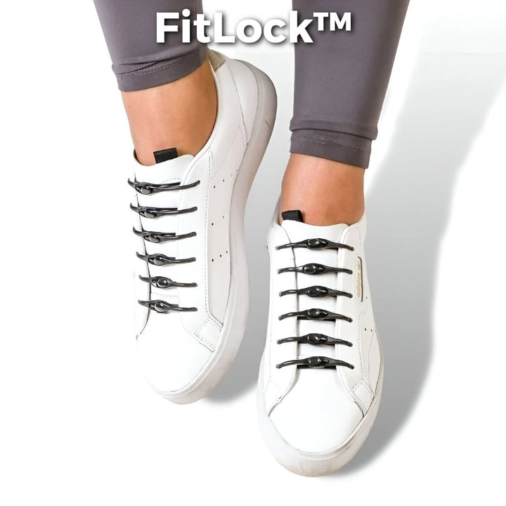 FitLock Schnürsenkel ohne Binden, elastisch & bequem, ideal für Sport- & Freizeitschuhe von Kindern & Erwachsenen.