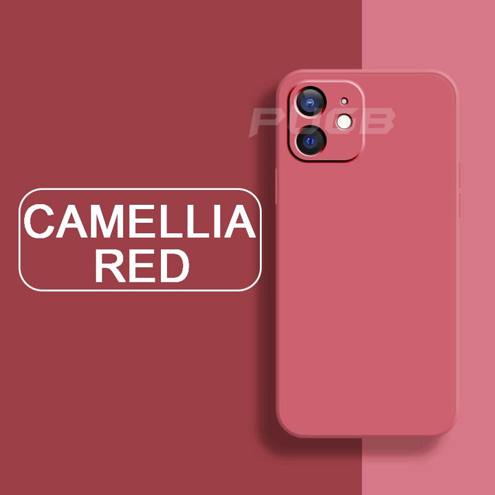 Flüssigsilikon Schutzhülle mit erhöhtem Rand für iPhone 11. Displayschutz & Kameraschutz der Silikonhülle.