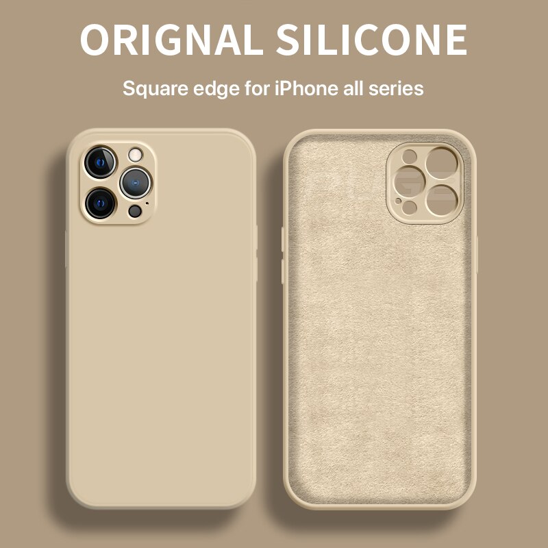 Stoßfeste Silikonhülle für iPhone 12. Flüssigsilikon Handyhülle für zuverlässigen Schutz & angenehmen Griff.