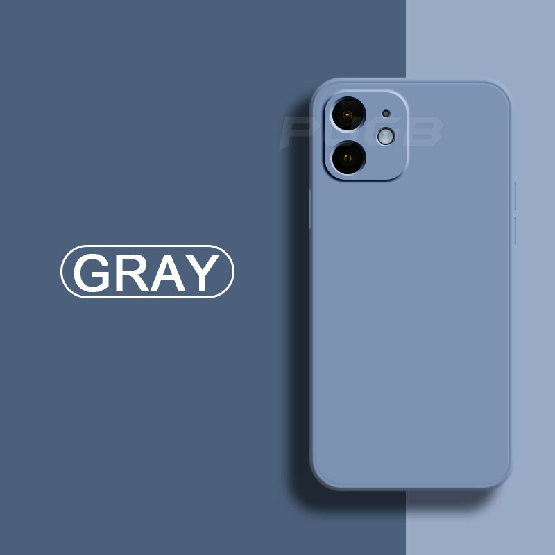 Rückseite der Flüssigsilikonhülle für iPhone 11. Stoßfeste Handyhülle in matter Oberfläche für optimalen Griff.
