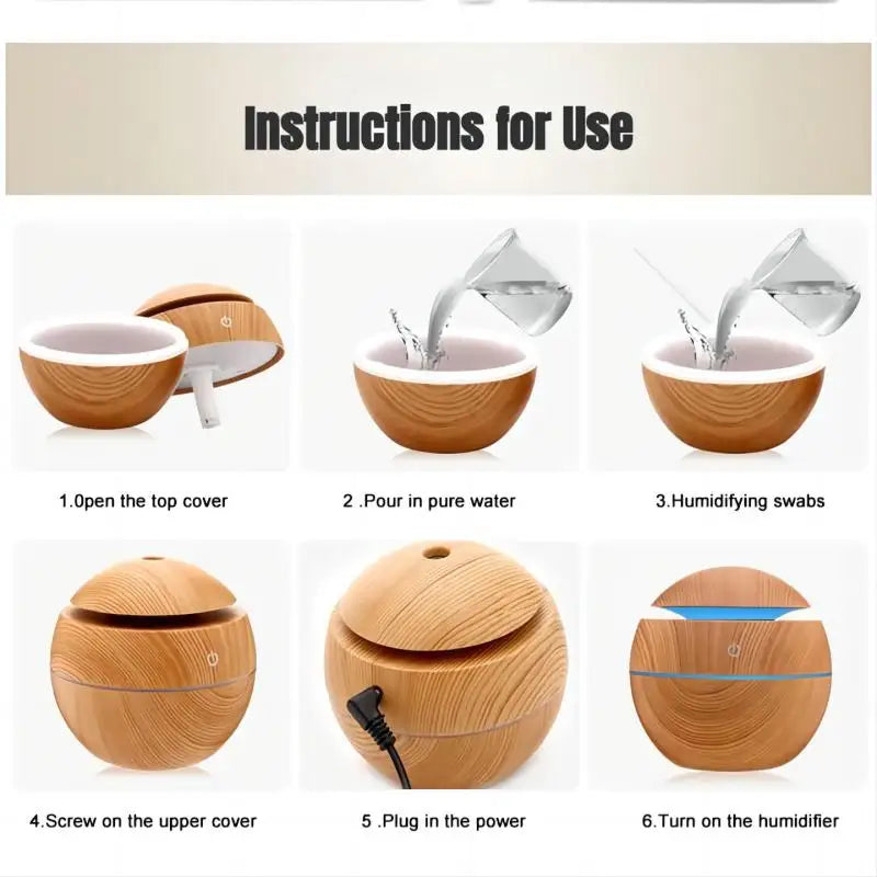 Modernes Design des flüsterleisen USB Luftbefeuchters. Perfekt als Wohnaccessoire für gesunde Luft & Wohlbefinden.