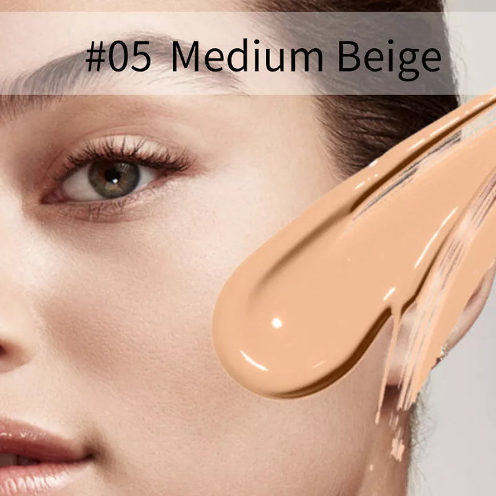 SamtigeGlühen™ Make-up Foundation Verpackung, LSF15, wasserfest, für strahlenden, makellosen Teint.