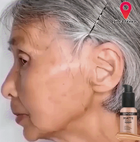 Elegante Flasche der SamtigeGlühen™ Make-up Foundation, LSF15, wasserfest, für samtige Haut.