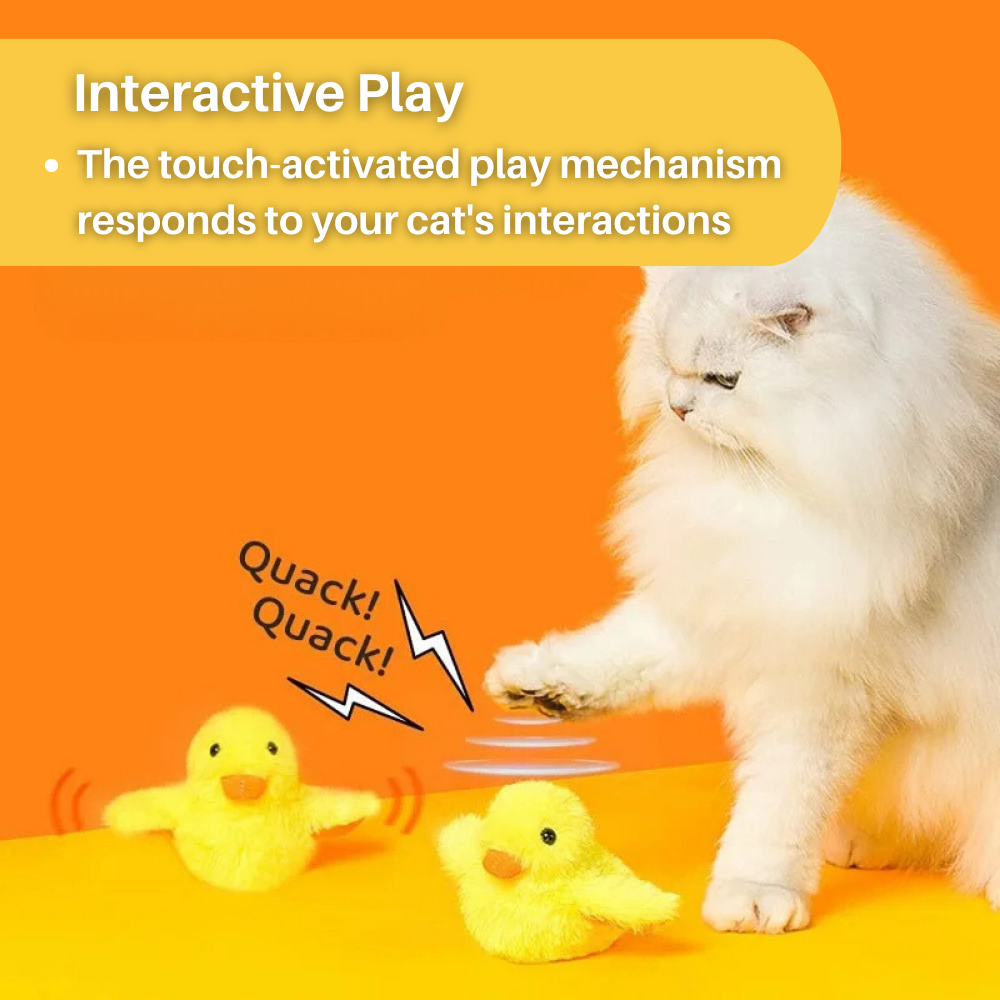 Katzenspielzeug DuckDash™: Flatternde Ente für spielerische Bewegung und gesunde Haustiere.