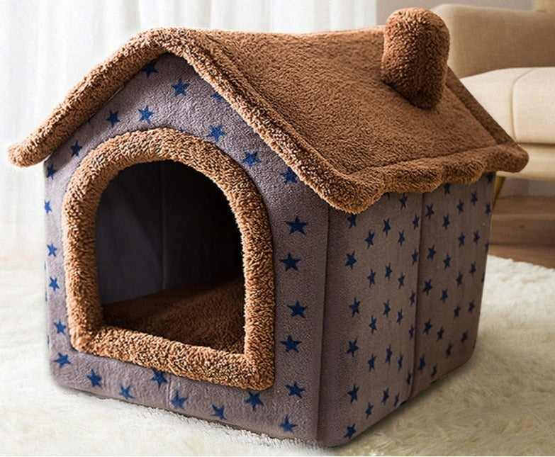 Weiche, plüschige Tierhöhle, waschbar & gemütlich, ideal als warmes Katzen- oder Hundebett für kleine Tiere.