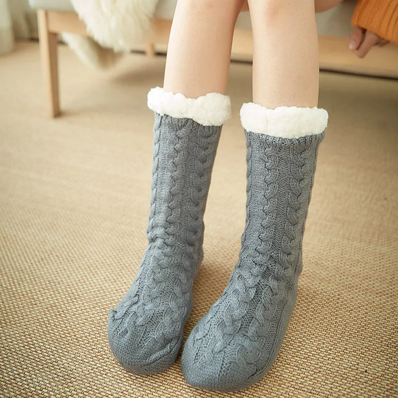 Bequeme, warme Damen Kuschelsocken; flauschige Haussocken für maximale Entspannung im Winter.