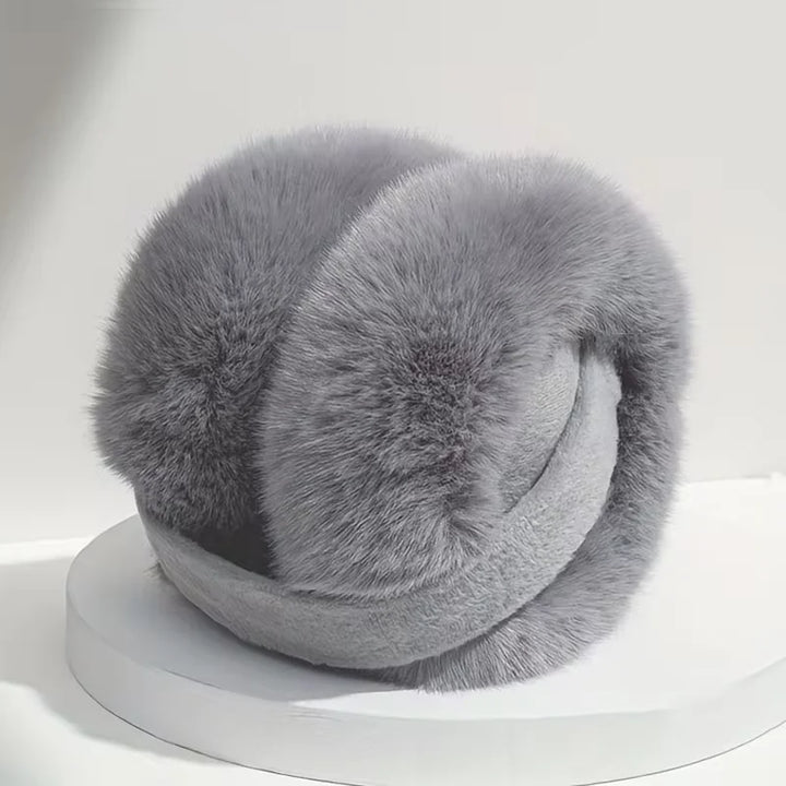 Stilvolle Winter Ohrenwärmer, flauschig und warm. Ideal für Spaziergang, Ski oder Pendeln in der Kälte.