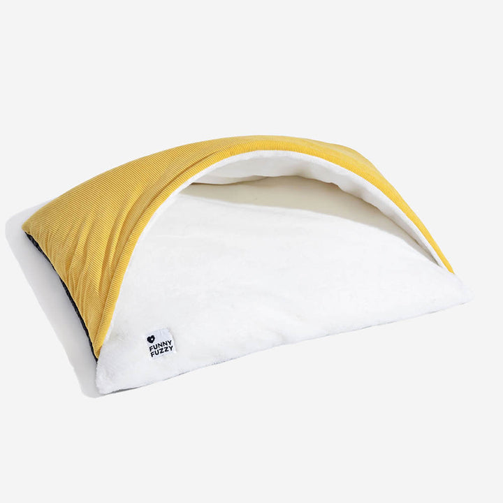 Kuscheliger Welpenschlafsack für kleine & mittelgroße Hunde. Weiches Hundebett bietet Geborgenheit & Wärme.